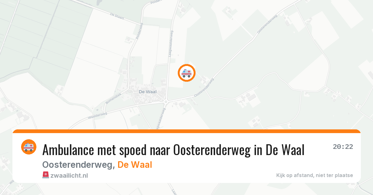 Ambulance met spoed naar Oosterenderweg in De Waal — 8 mei 2026