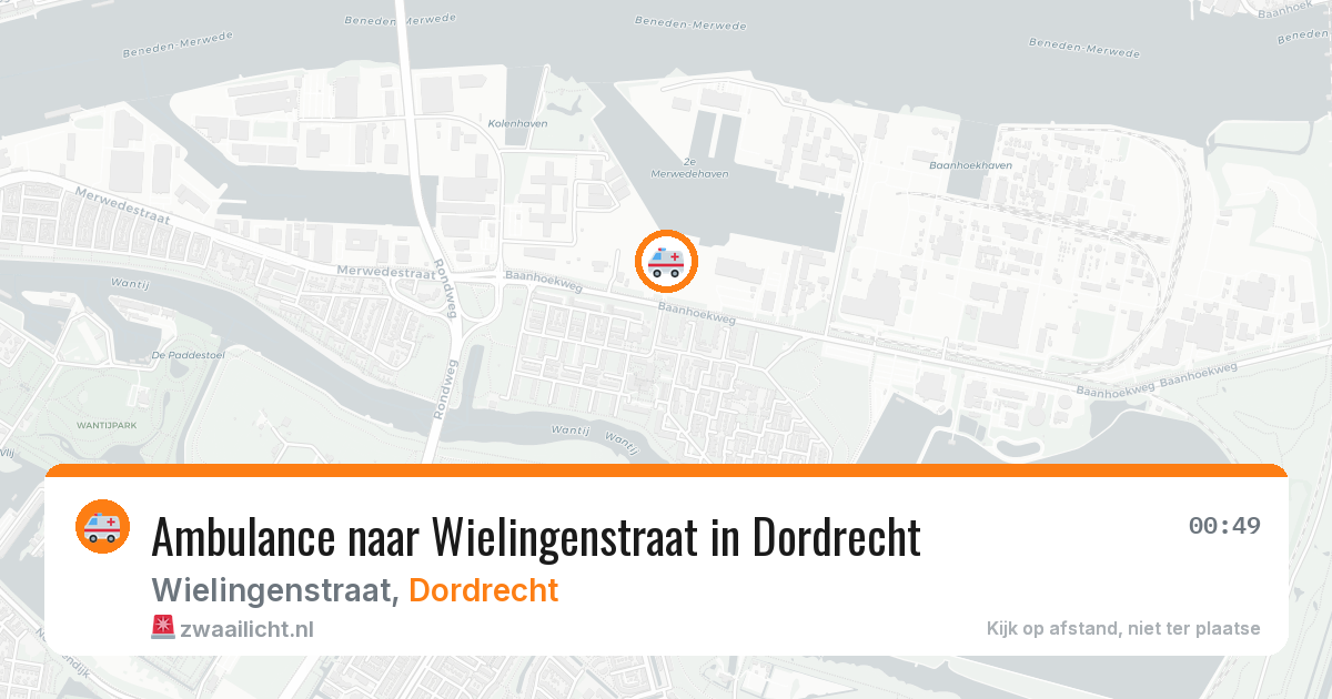 Ambulance naar Wielingenstraat in Dordrecht — 4 aug 2026