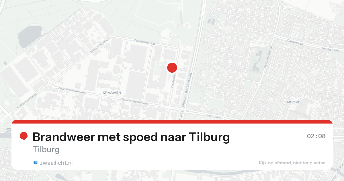 Brandweer met spoed naar Tilburg — 1 feb 2026 | 🚨 Zwaailicht.nl