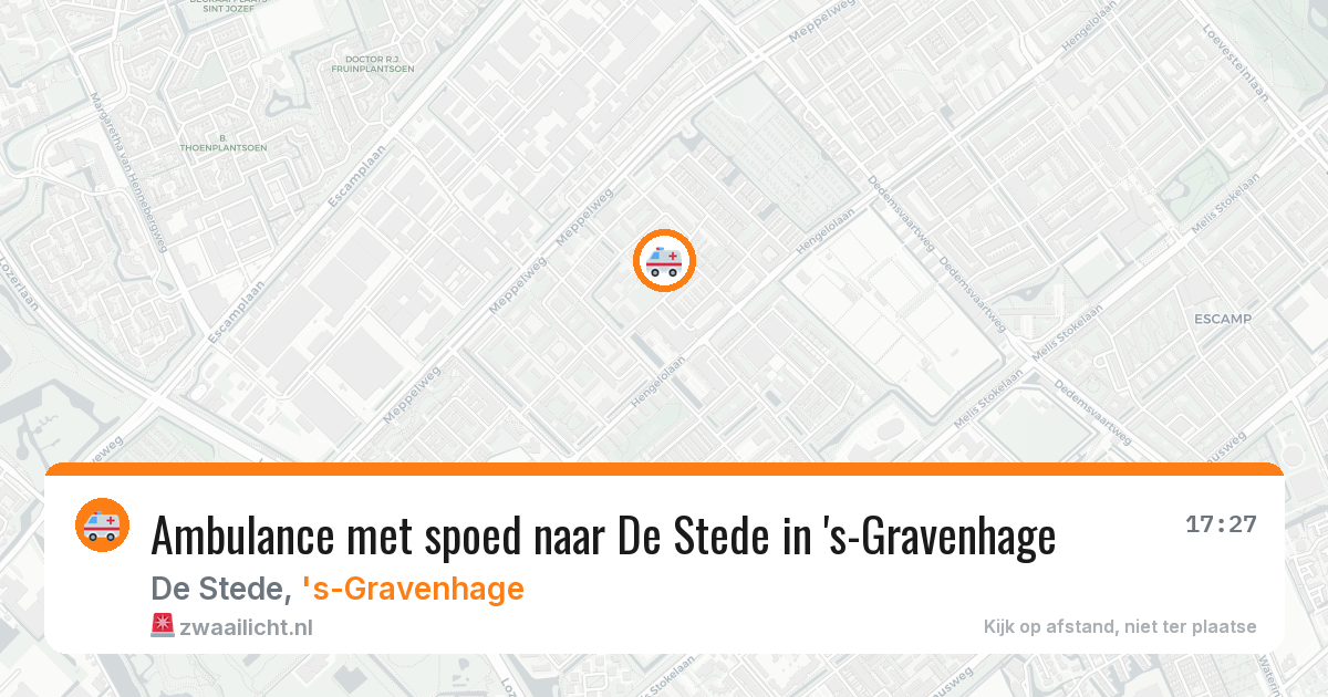 Ambulance met spoed naar De Stede in 's-Gravenhage — 31 jul 2026