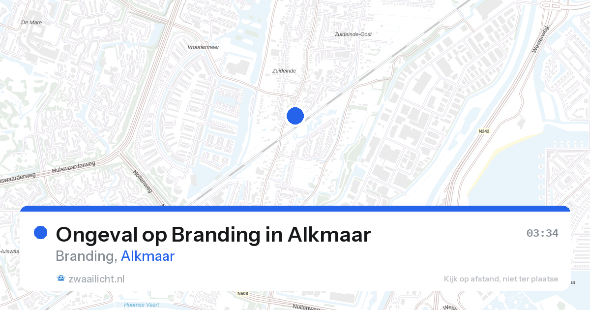 Ongeval op Branding in Alkmaar — 27 aug 2026