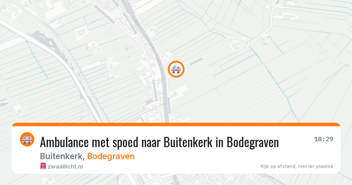 Ambulance met spoed naar Buitenkerk in Bodegraven — 13 jun 2026