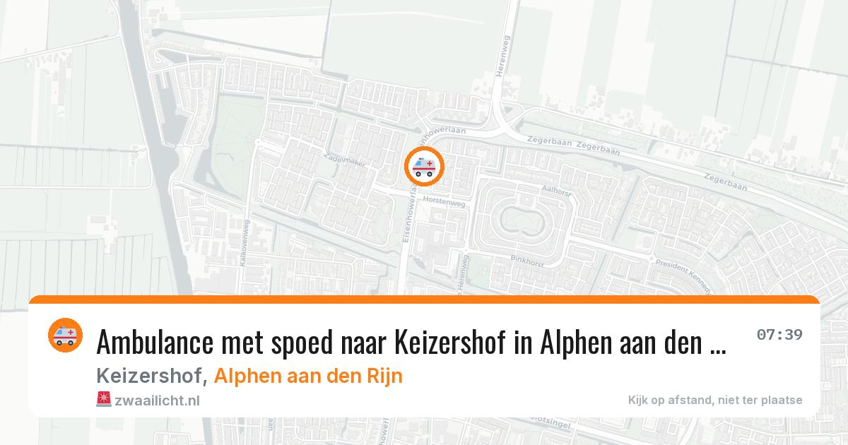 Ambulance met spoed naar Keizershof in Alphen aan den Rijn — 7 jul 2026