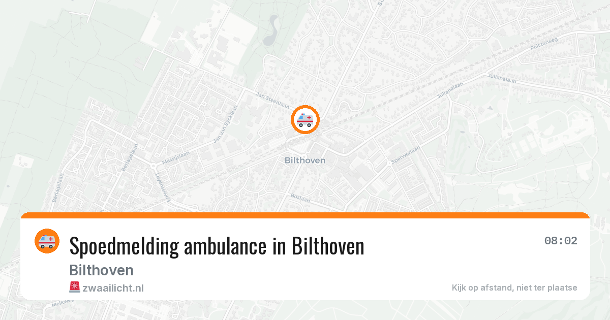 Spoedmelding ambulance in Bilthoven — 21 mei 2026