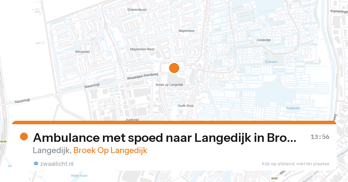 Ambulance met spoed naar Langedijk in Broek Op Langedijk — 27 aug 2026