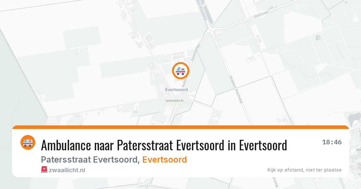 Ambulance naar Patersstraat Evertsoord in Evertsoord — 17 jun 2026