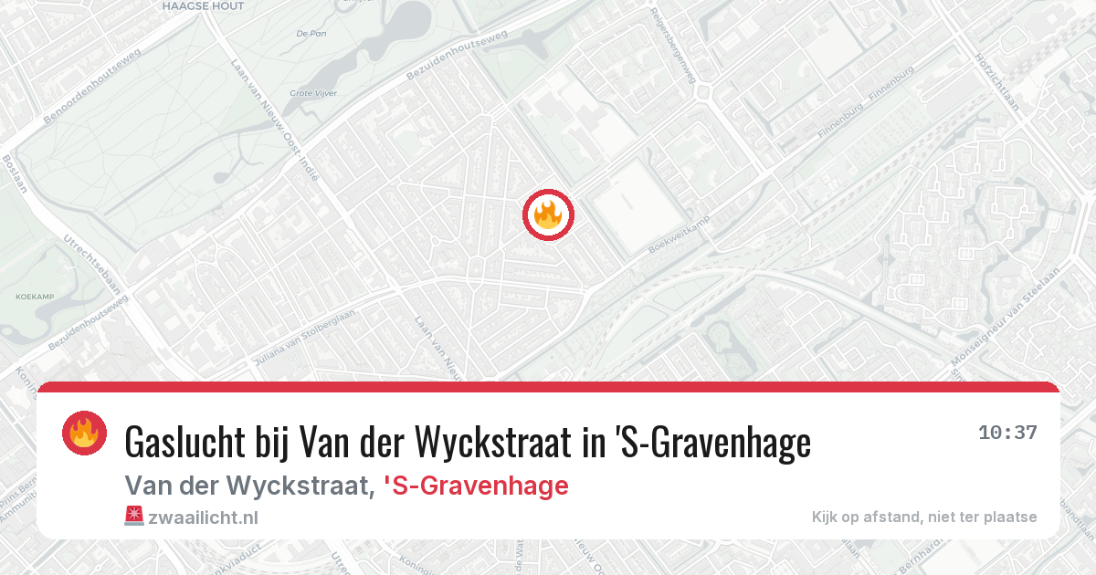 Gaslucht bij Van der Wyckstraat in 'S-Gravenhage — 1 mei 2026