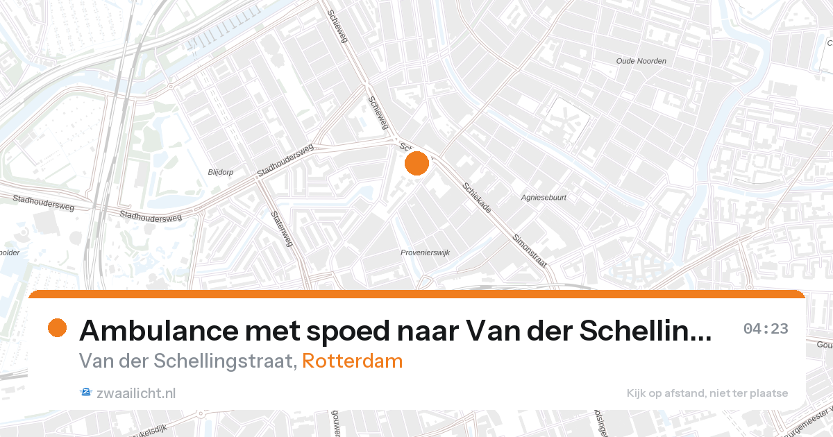 Ambulance met spoed naar Van der Schellingstraat in Rotterdam — 26 aug 2026