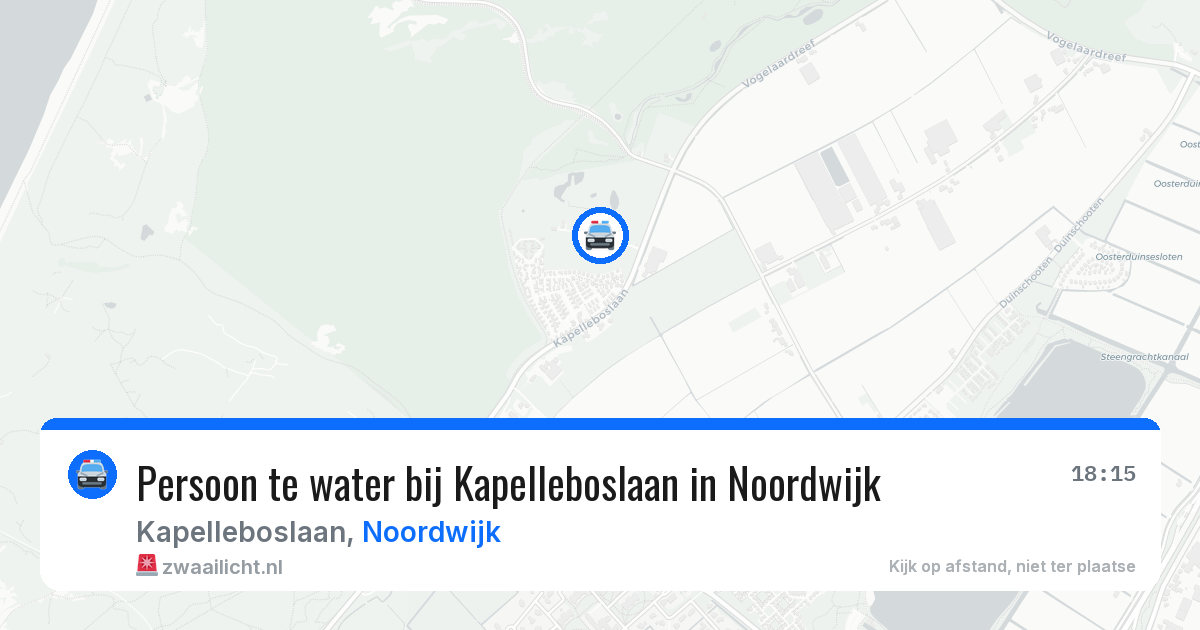 Persoon te water bij Kapelleboslaan in Noordwijk — 6 mei 2026