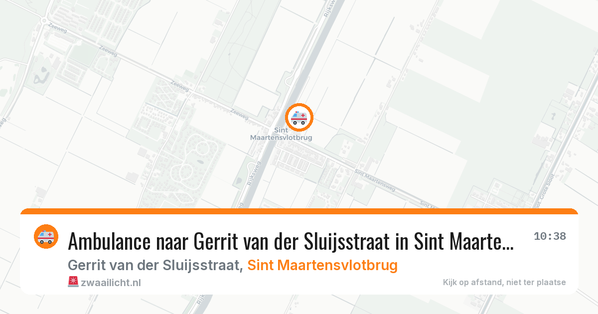 Ambulance naar Gerrit van der Sluijsstraat in Sint Maartensvlotbrug — 1 apr 2026