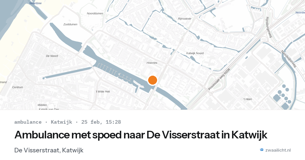 Ambulance met spoed naar De Visserstraat in Katwijk — 25 feb 2026