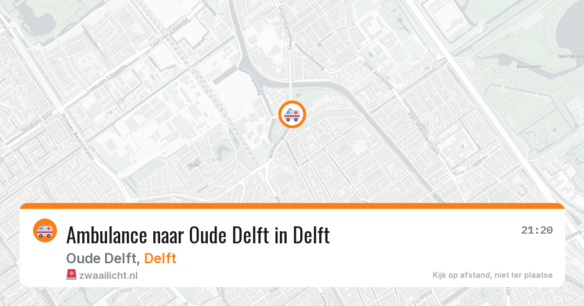Ambulance naar Oude Delft in Delft — 13 mei 2026
