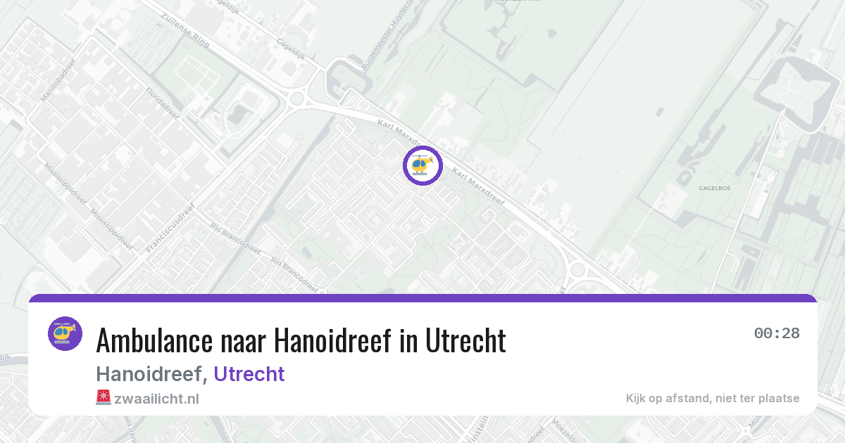 Ambulance naar Hanoidreef in Utrecht — 12 mrt 2026