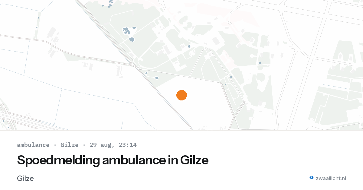 Spoedmelding ambulance in Gilze — 29 aug 2026