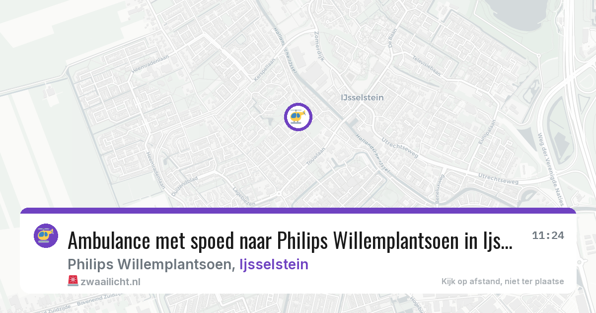 Ambulance met spoed naar Philips Willemplantsoen in Ijsselstein — 17 jul 2026