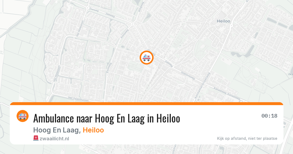 Ambulance naar Hoog En Laag in Heiloo — 11 aug 2026