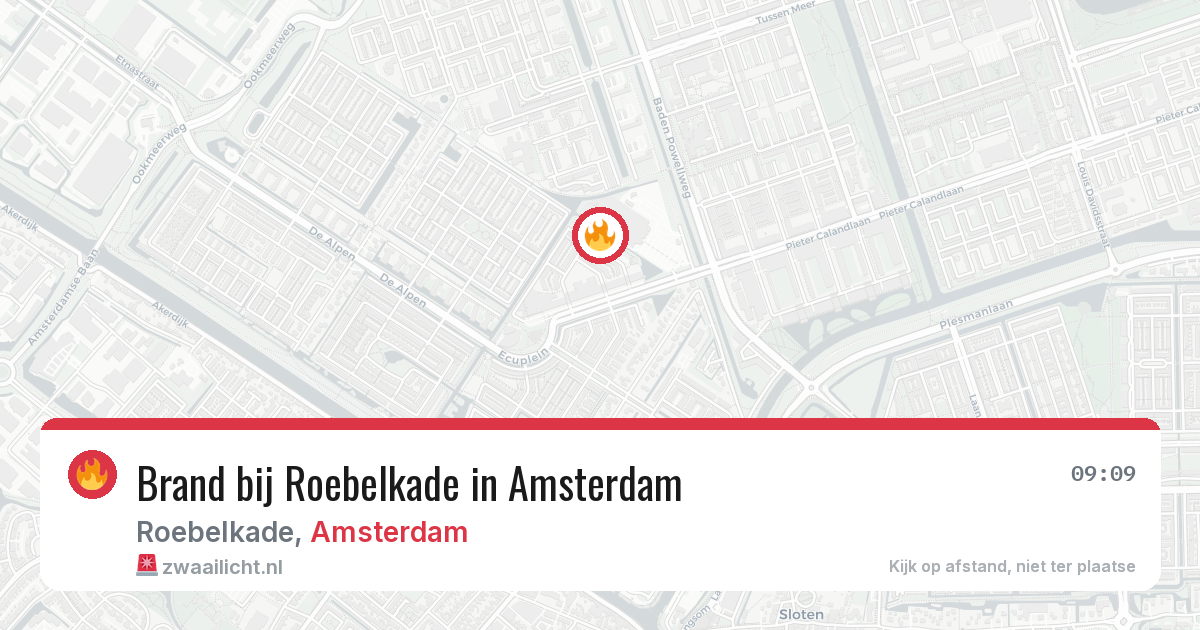 Brand bij Roebelkade in Amsterdam — 15 jun 2026