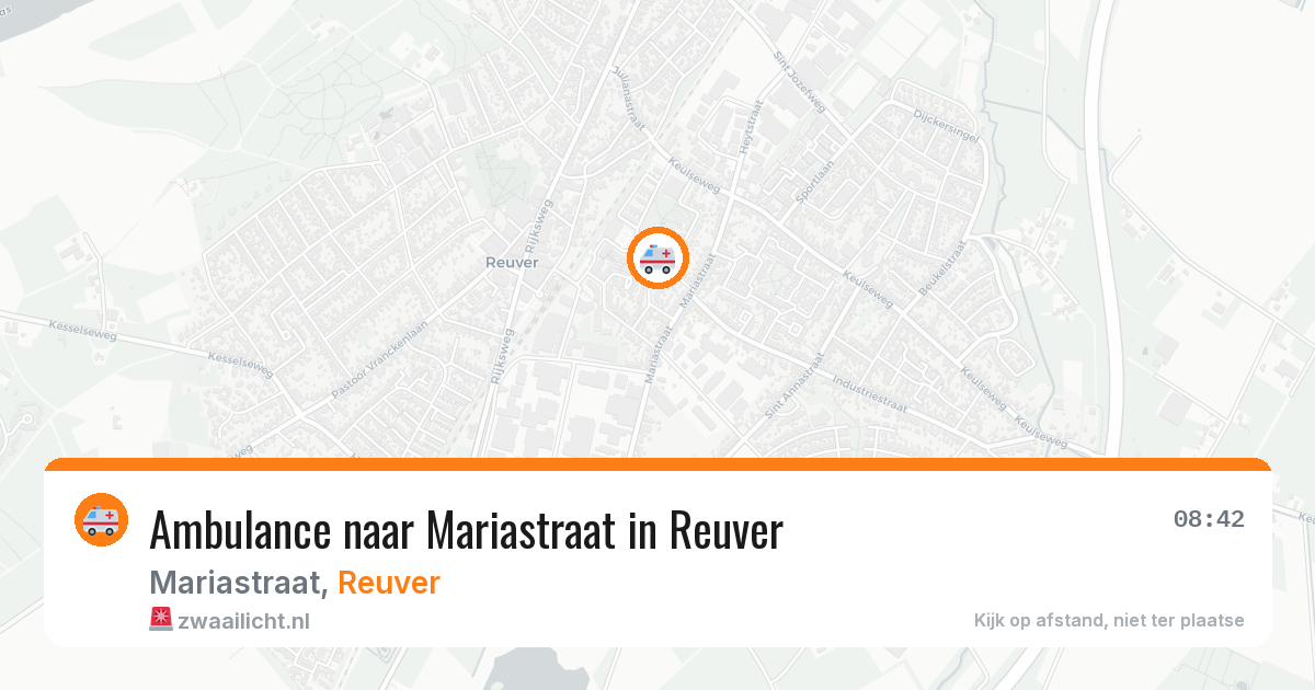 Ambulance naar Mariastraat in Reuver — 12 jul 2026