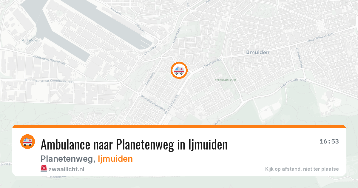 Ambulance naar Planetenweg in Ijmuiden — 14 aug 2026