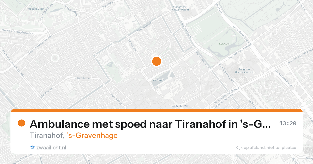 Ambulance met spoed naar Tiranahof in 's-Gravenhage — 31 jan 2026