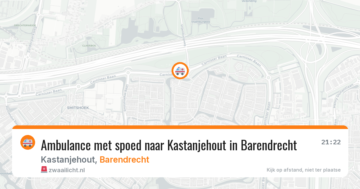 Ambulance met spoed naar Kastanjehout in Barendrecht — 25 jun 2026