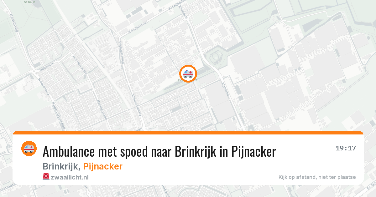 Ambulance met spoed naar Brinkrijk in Pijnacker — 16 mrt 2026