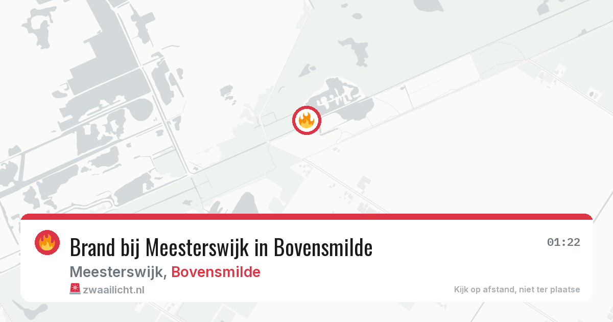 Brand bij Meesterswijk in Bovensmilde — 15 apr 2026