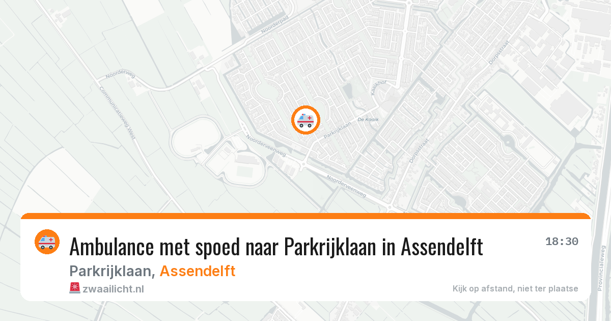 Ambulance met spoed naar Parkrijklaan in Assendelft — 28 jan 2026