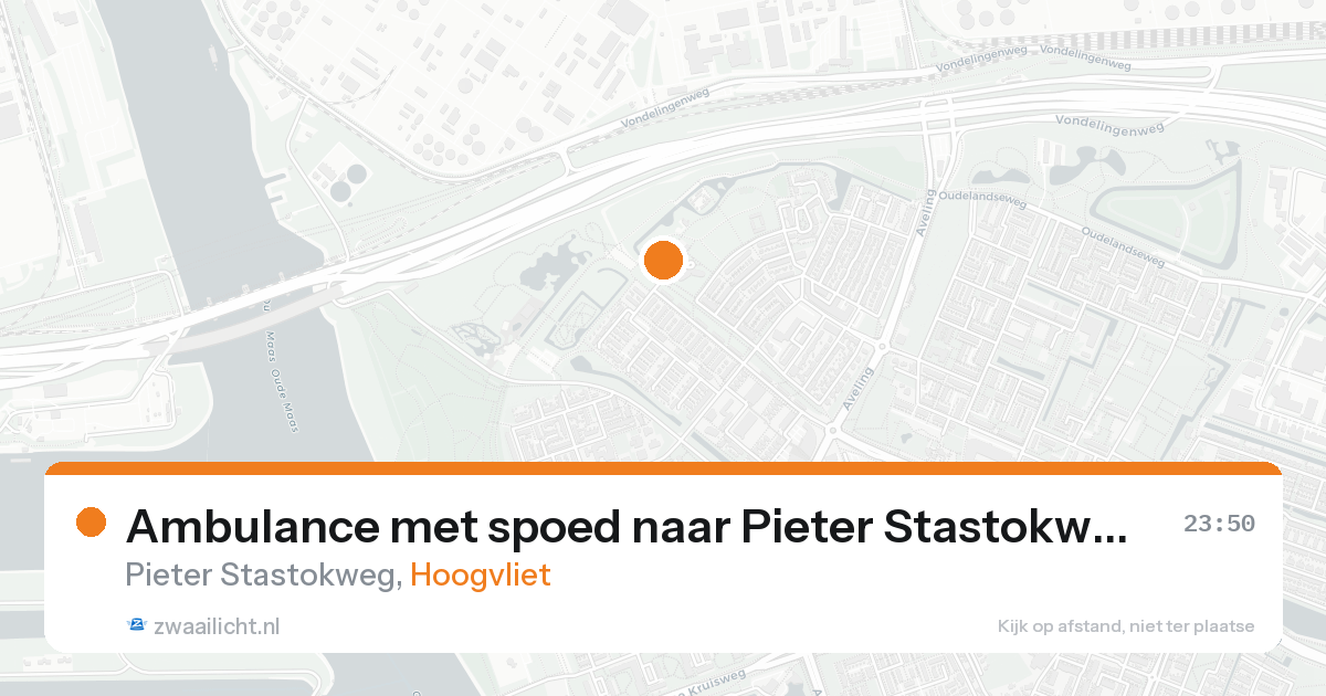Ambulance met spoed naar Pieter Stastokweg in Hoogvliet — 15 aug 2026