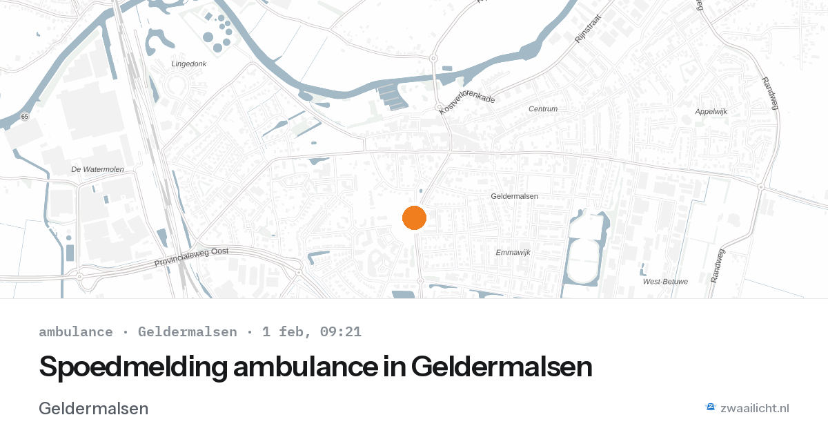 Spoedmelding ambulance in Geldermalsen — 1 feb 2026