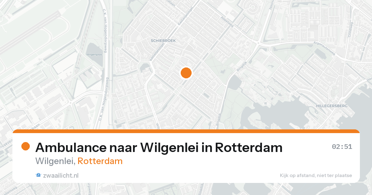 Ambulance naar Wilgenlei in Rotterdam — 16 aug 2026
