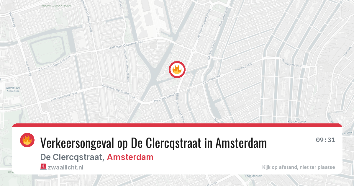 Verkeersongeval op De Clercqstraat in Amsterdam — 2 jun 2026