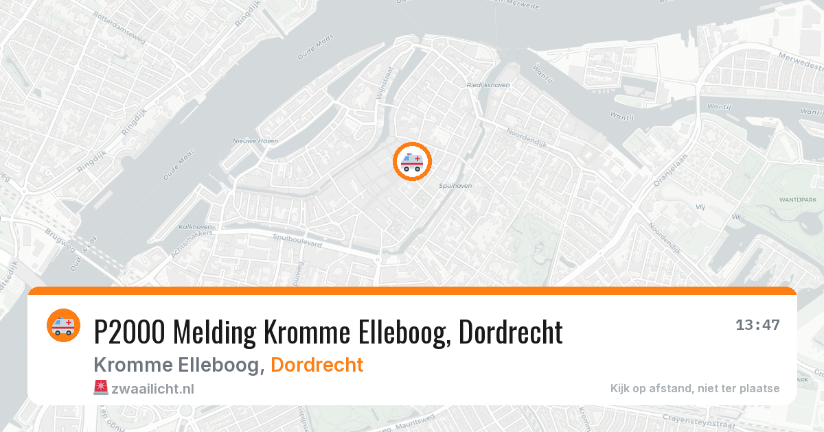 P2000 Melding Kromme Elleboog, Dordrecht — 19 jun 2026