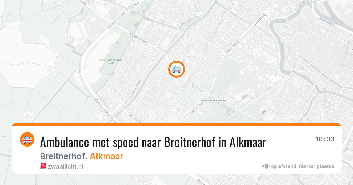 Ambulance met spoed naar Breitnerhof in Alkmaar — 8 jun 2026