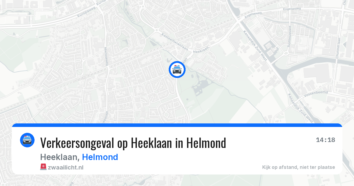 Verkeersongeval op Heeklaan in Helmond — 20 mrt 2026