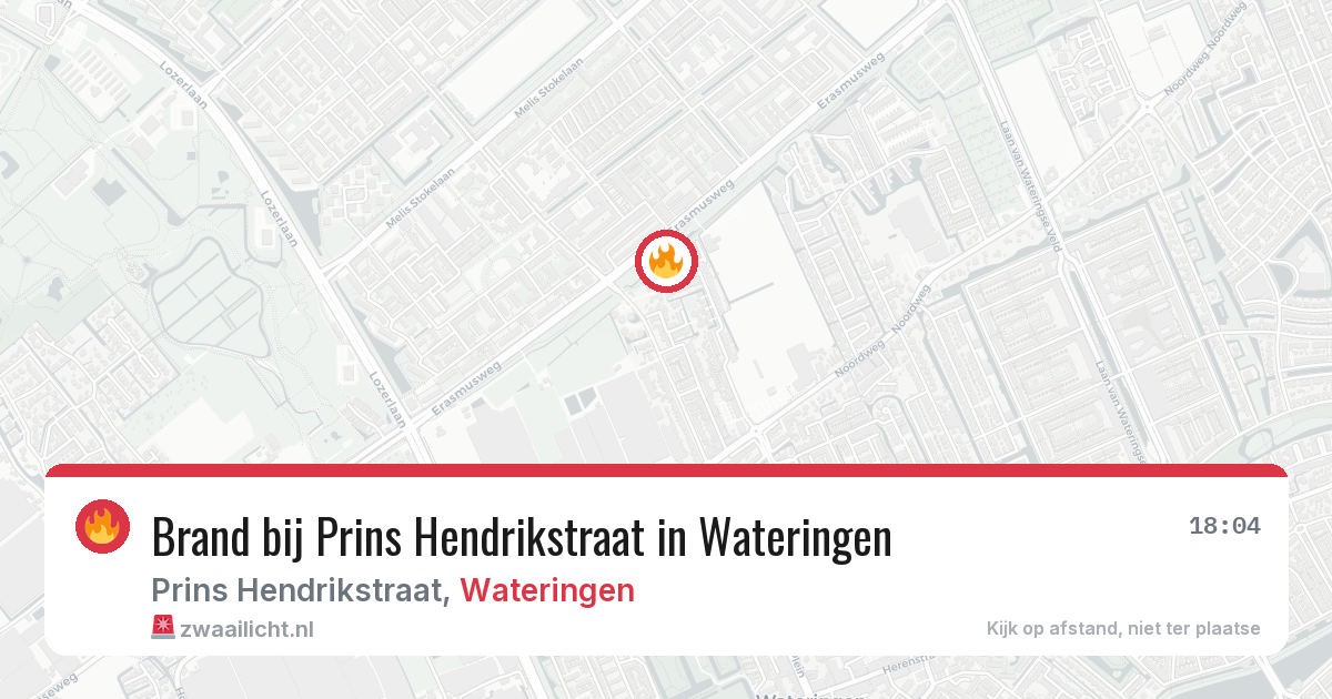 Brand bij Prins Hendrikstraat in Wateringen — 29 jul 2026