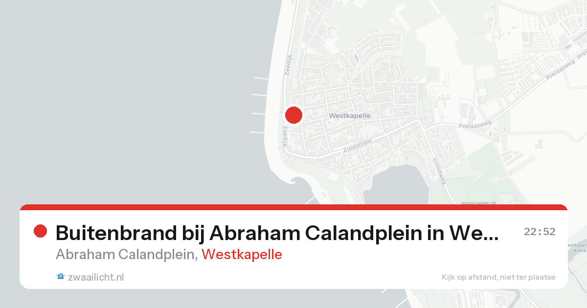 Buitenbrand bij Abraham Calandplein in Westkapelle — 23 aug 2026