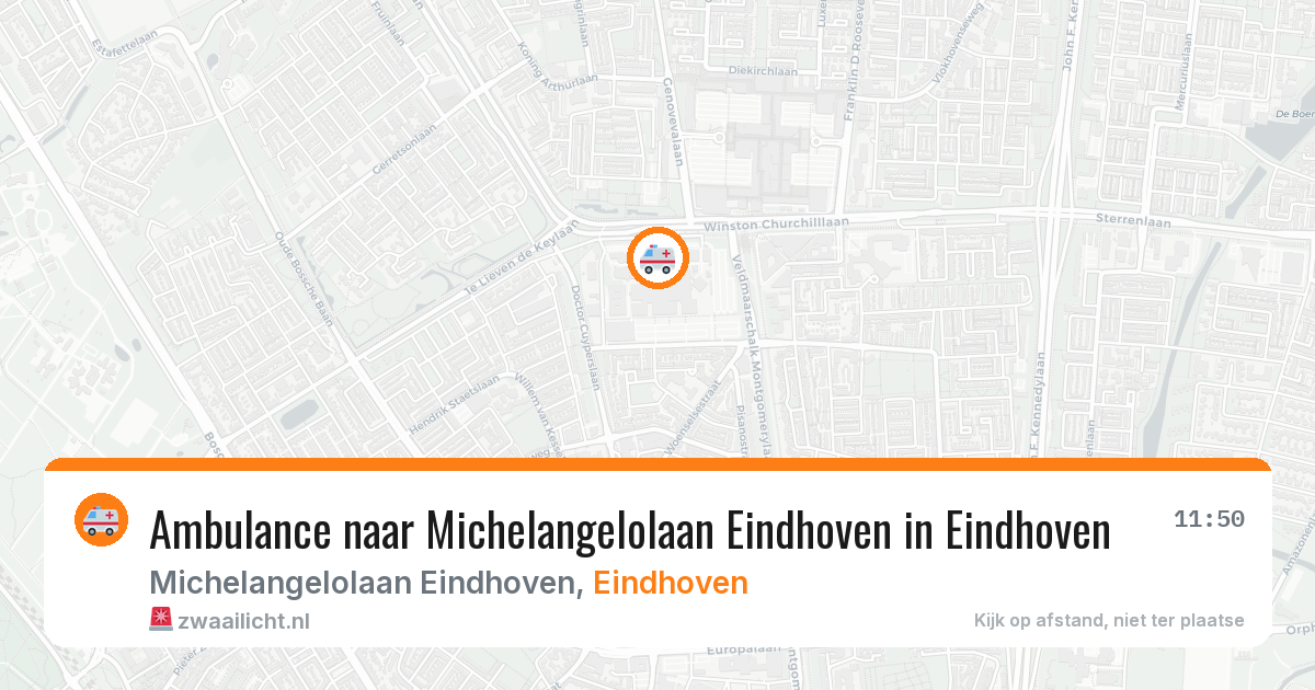 Ambulance naar Michelangelolaan Eindhoven in Eindhoven — 25 mrt 2026