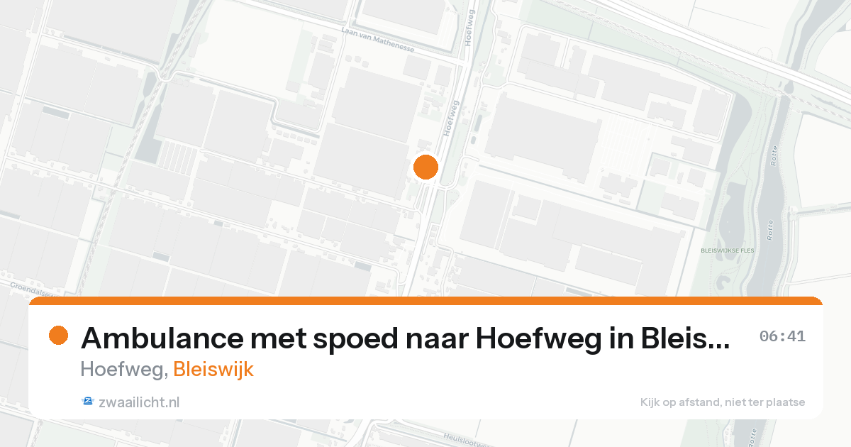 Ambulance met spoed naar Hoefweg in Bleiswijk — 18 aug 2026