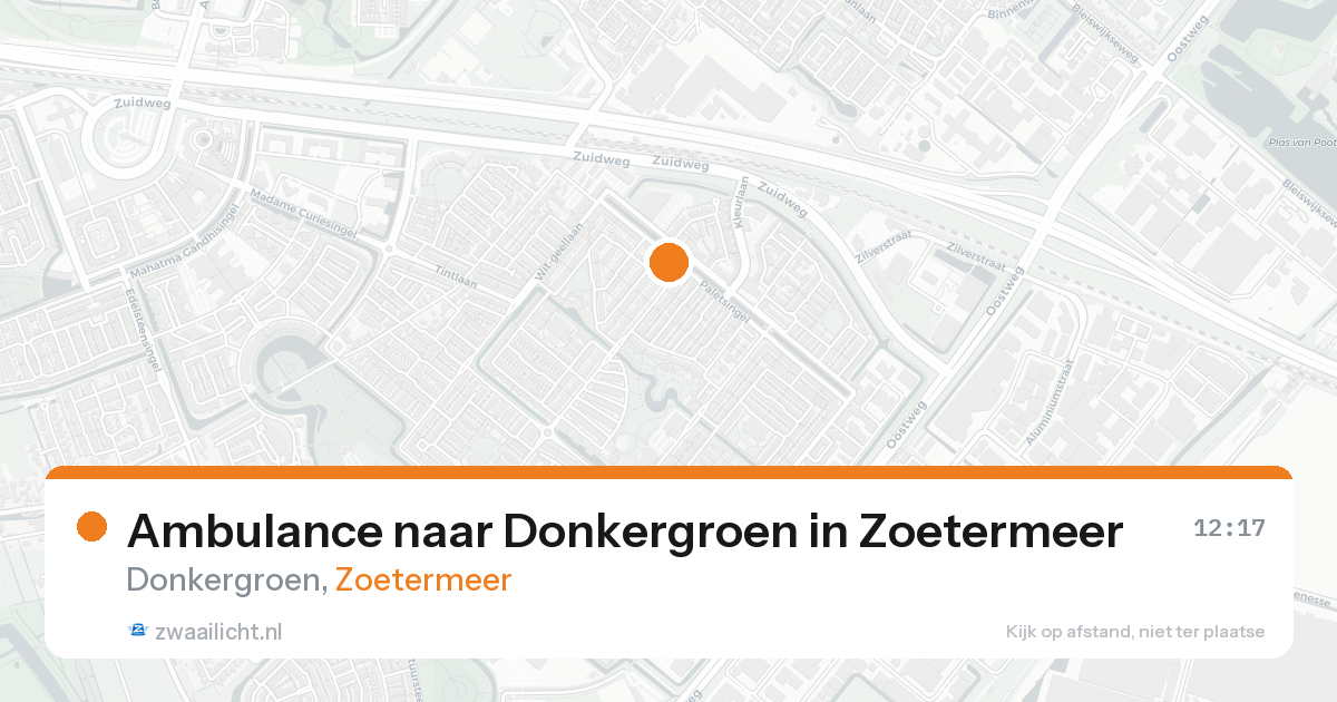 Ambulance naar Donkergroen in Zoetermeer — 24 aug 2026