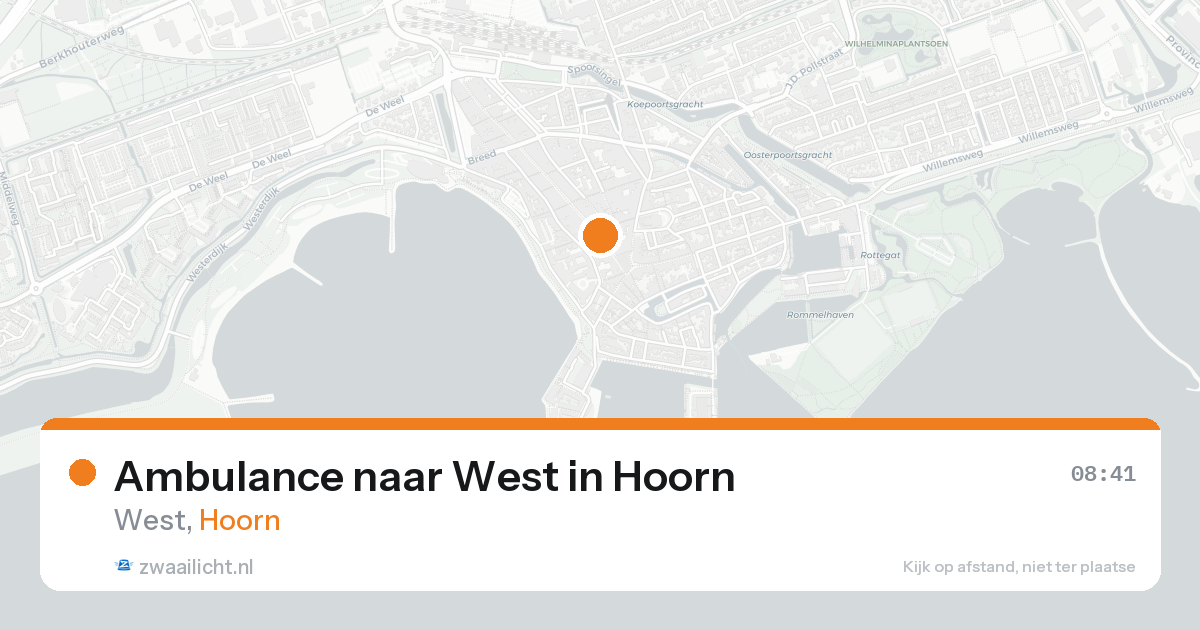 Ambulance naar West in Hoorn — 24 aug 2026
