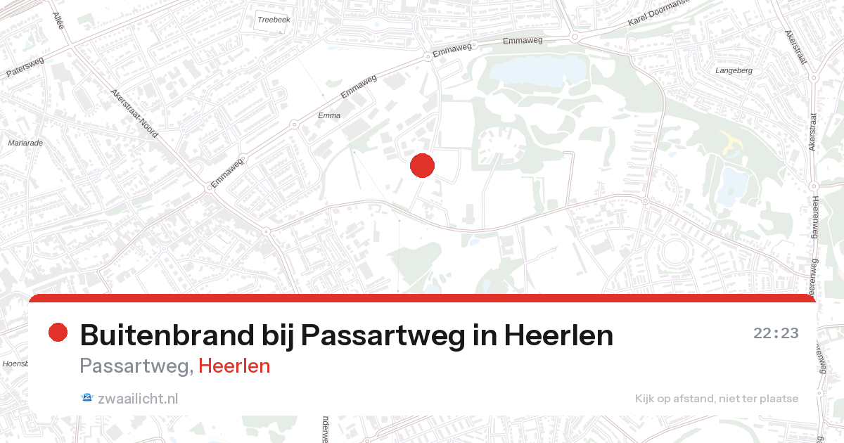 Buitenbrand bij Passartweg in Heerlen — 26 aug 2026