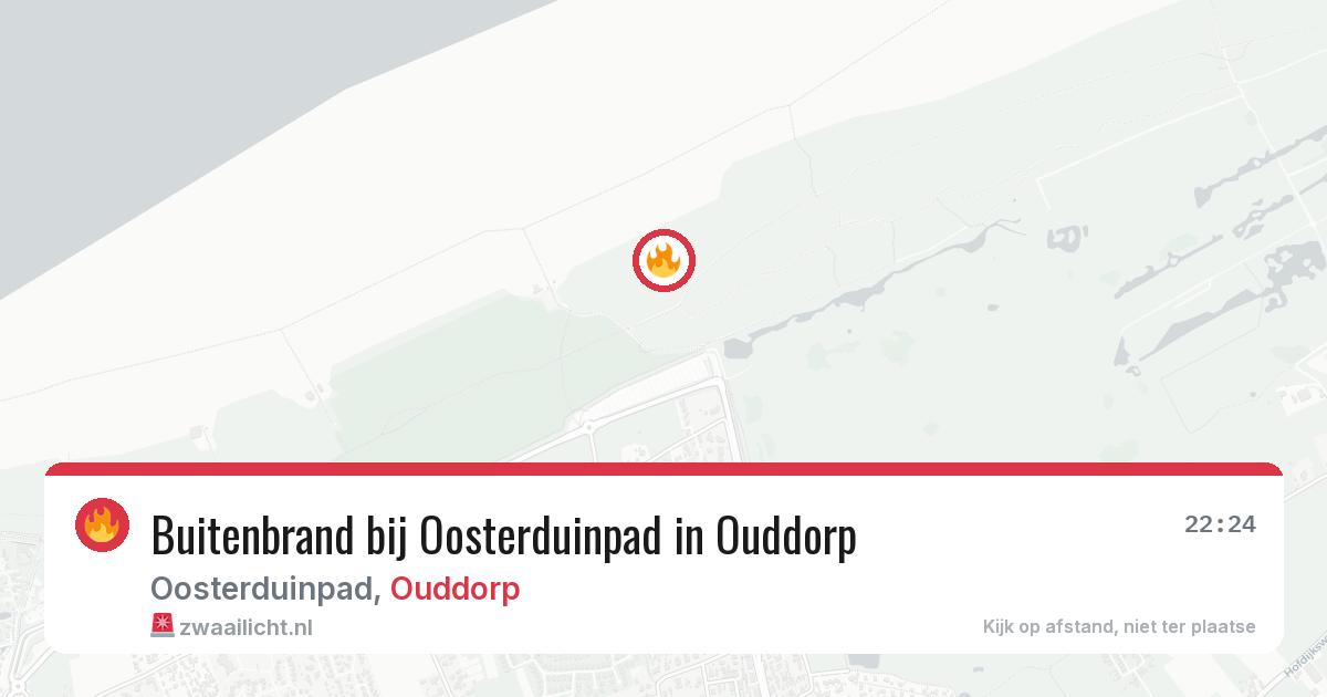 Buitenbrand bij Oosterduinpad in Ouddorp — 12 apr 2026