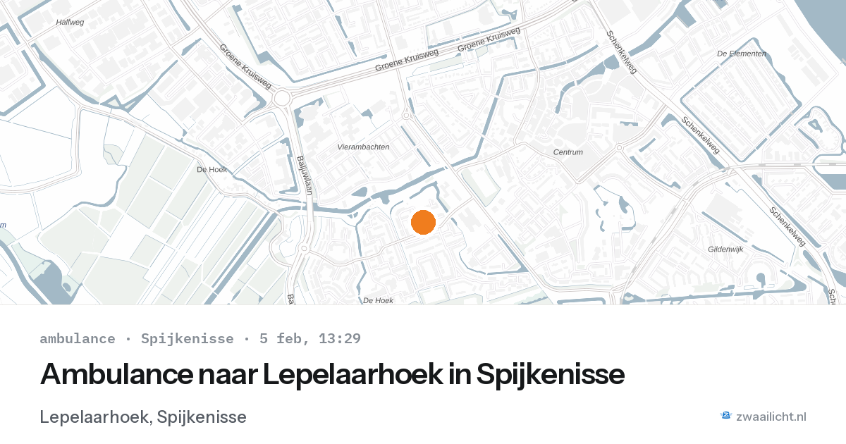 Ambulance naar Lepelaarhoek in Spijkenisse — 5 feb 2026