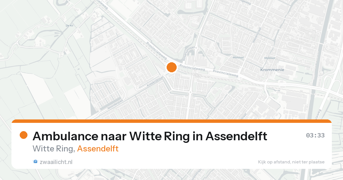 Ambulance naar Witte Ring in Assendelft — 2 jun 2026