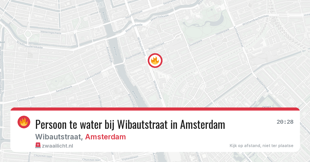 Persoon te water bij Wibautstraat in Amsterdam — 9 jul 2026