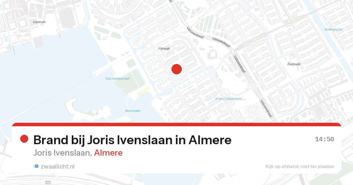 Brand bij Joris Ivenslaan in Almere — 14 mei 2026