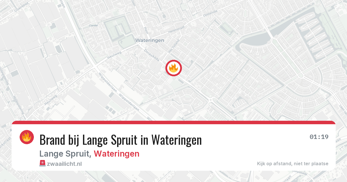 Brand bij Lange Spruit in Wateringen — 31 mei 2026