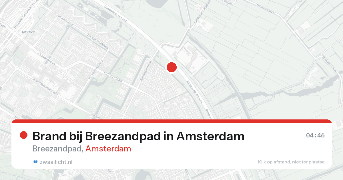Brand bij Breezandpad in Amsterdam — 28 mei 2026