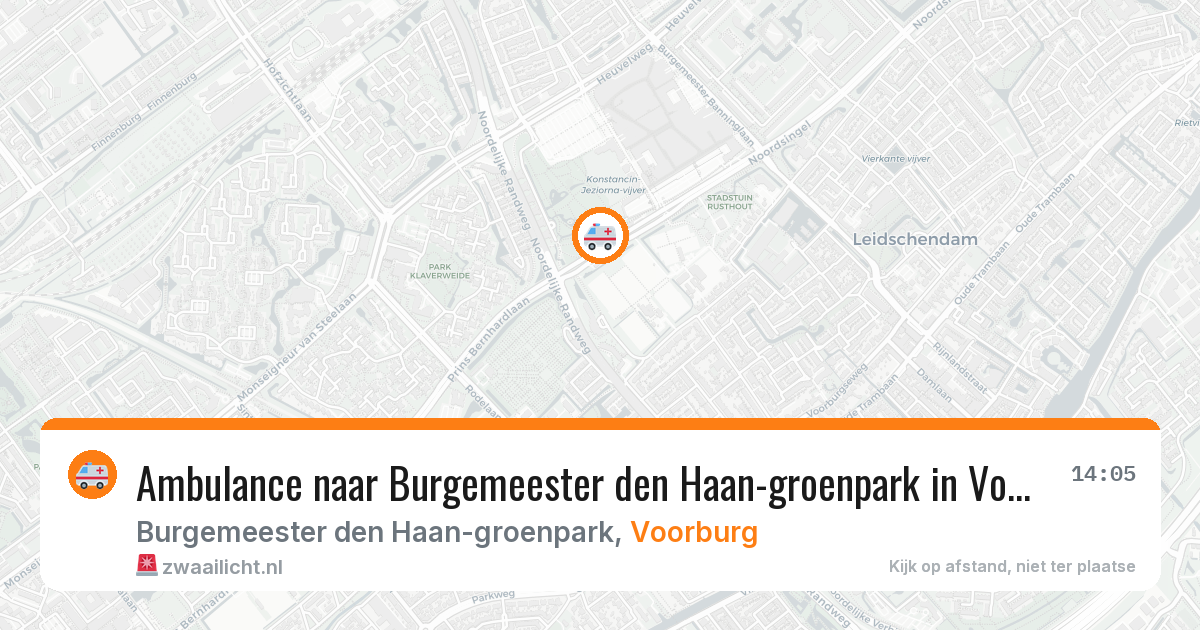 Ambulance naar Burgemeester den Haan-groenpark in Voorburg — 21 feb 2026